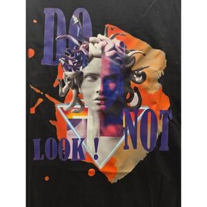 Artist Signed "Do Not Look Back" Tee Medium Black Cotton